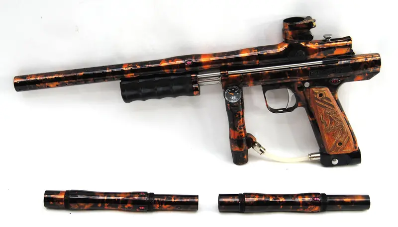 Used Empire Sniper Paintball Marker - Acid Wash Orange 1