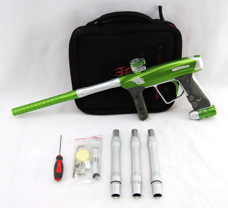 Used Empire Vanquish Gt Paintball Gun - Green/Silver 1