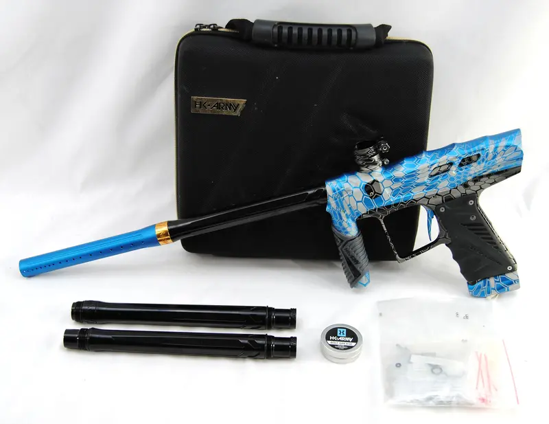 Used Hk Army / Bob Long T-Rex V-Com Paintball Marker - Hex Camo 1