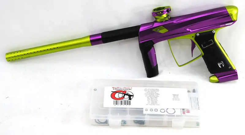 Used Macdev Clone 5 Paintball Marker - Purple/Green 1