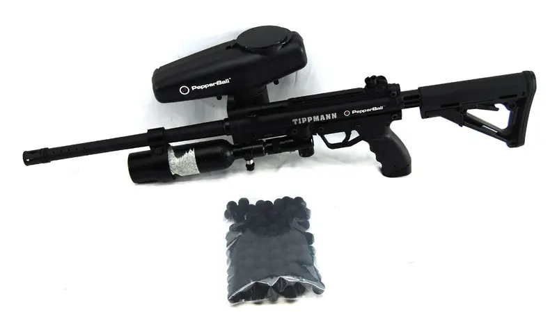 Used Pepperball Gun Tac 700 W/ E-Grip & Fs 90 Degree Rotary On/Off Asa 1