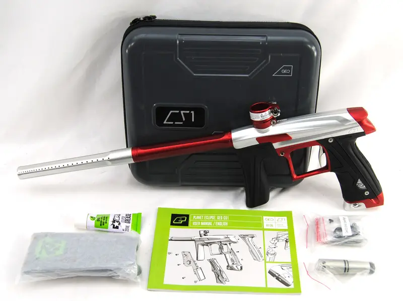 Used Planet Eclipse Cs1 Paintball Marker - Silver/Red 1