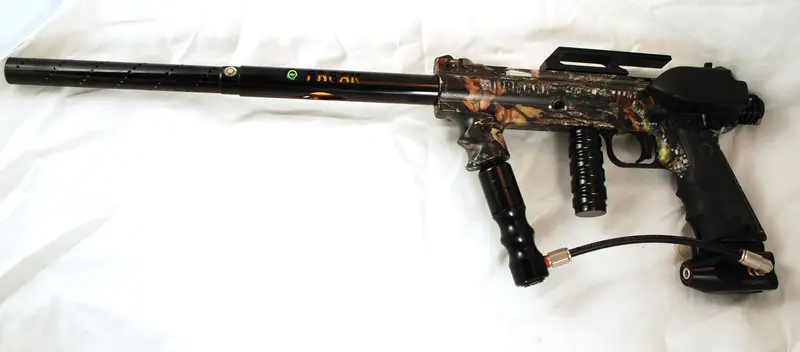 Used Tippmann 98 Custom Camo Paintball Gun With Ebolt Electronic Kit 1