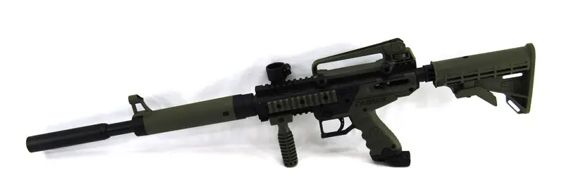 Used Tippmann Cronus Tactical W/ 3Skull Recon Barrel - Olive 1