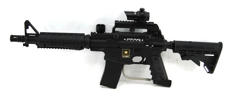 Used Tippmann Sports Alpha Black Elite W/ Red Dot Sight - Black 1