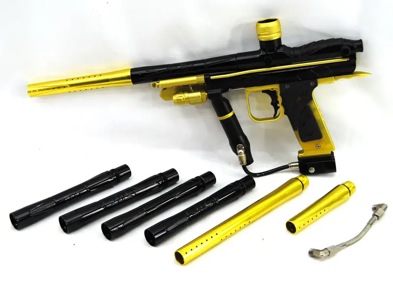 Used Wgp Karnivor Autococker With Kaner Barrel Kit - Pro Series Black/Yellow 1