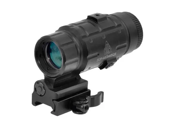 Utg 3X Magnifier W/ Flip-To-Side Qd Mount - W/E Adjustable 1