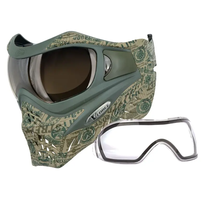 V-Force Grill Se Paintball Mask Goggle - Headstamp W/ Quicksilver Lens 1
