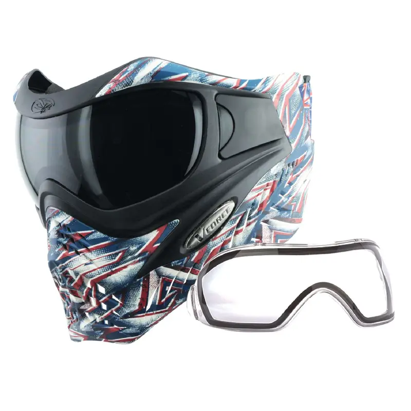 V-Force Grill Se Paintball Mask Goggle - Spangled Hero W/ Smoke Lens 1
