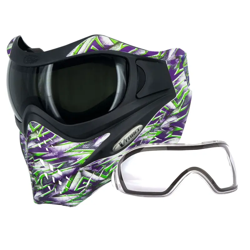 V-Force Grill Se Paintball Mask Goggle - Spangled Villain W/ Smoke Lens 1