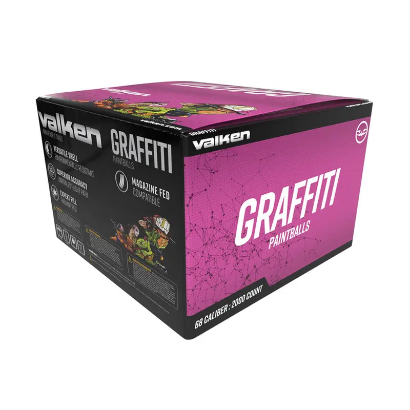 Valken Graffiti Paintballs - 2000 Count - Brown & Yellow Strip Shell / Yellow Fill - No Shipping 1