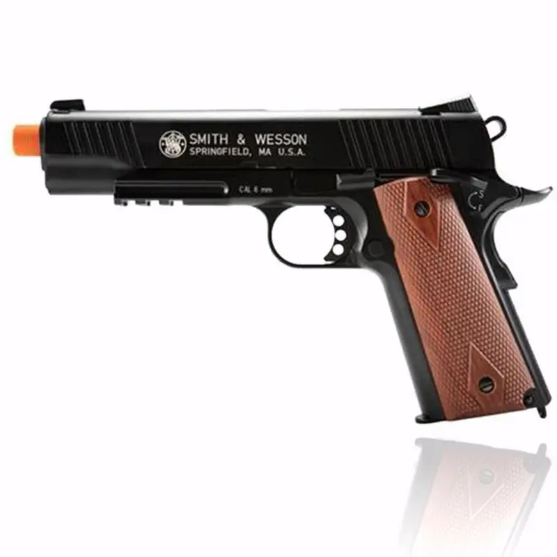 Valken / Smith & Wesson 1911 Tac Gen3 Co2 Blowback Airsoft Pistol - Black/Brown 1