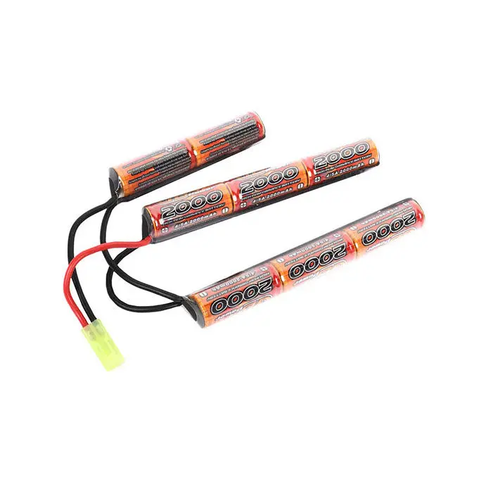 Vb-Power Airsoft 9.6V Ni-Mh Crane Stock Type Aeg Battery - 2000 Mah 1