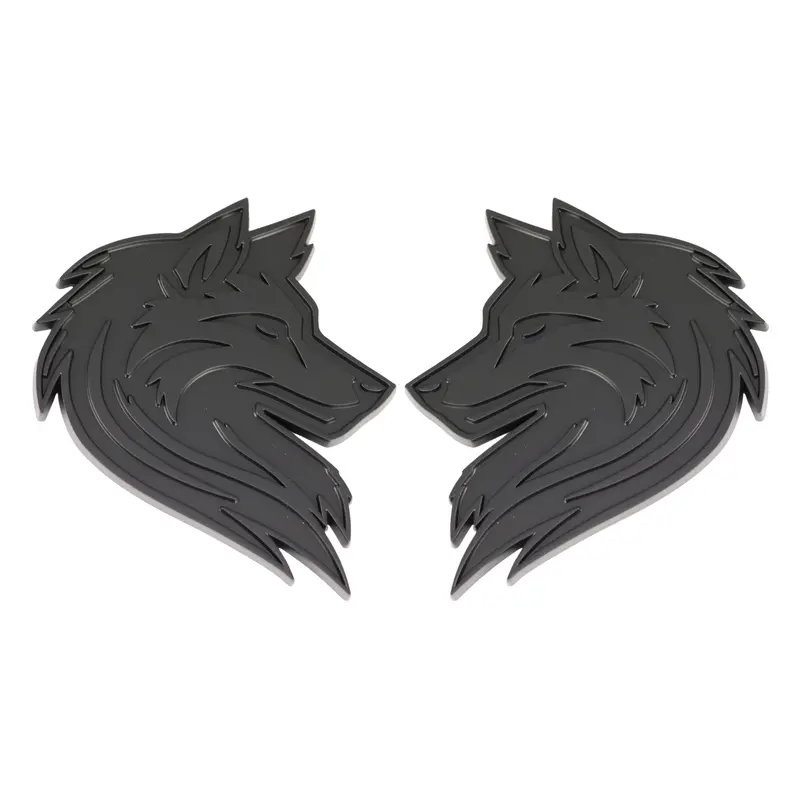 Wolf Emblem - Left And Right - Matte Black 1