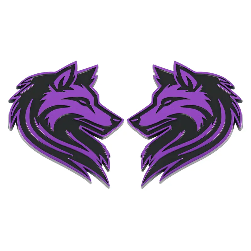 Wolf Emblem - Left And Right - Purple 1