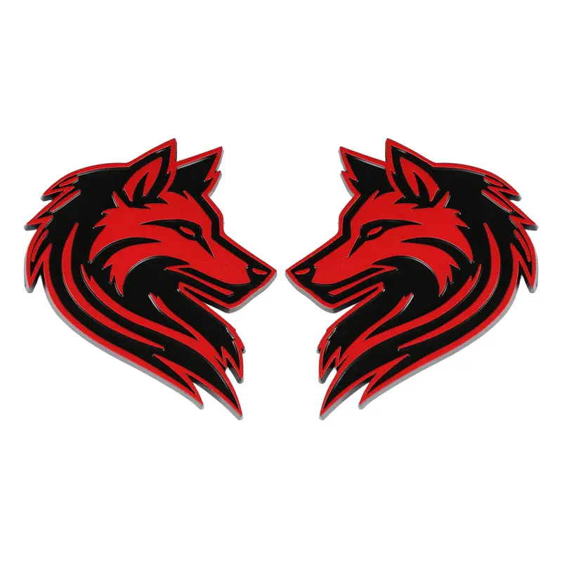 Wolf Emblem - Left And Right - Red 1