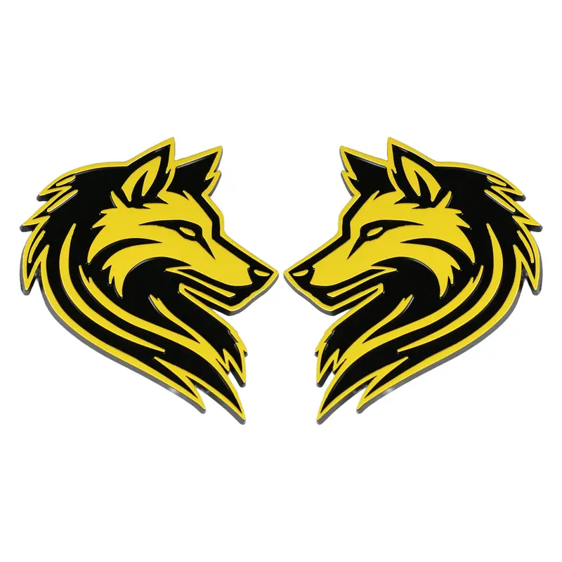 Wolf Emblem - Left And Right - Yellow 1