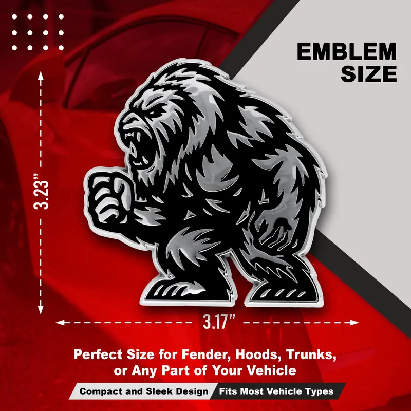 Yeti Emblem - Left & Right - Chrome 2