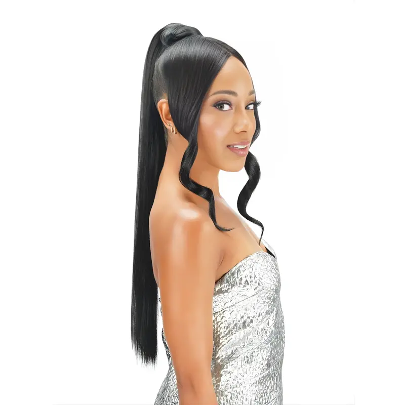 Zury Sis Miss Bang Pony Lace Part Drawstring – Doll | Bang Style Ponytail With Natural Lace Part 1