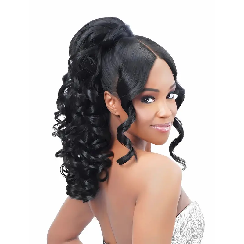 Zury Sis Miss Bang Pony Lace Part Drawstring – Lexi | Bang Style Ponytail With Natural Lace Part 1