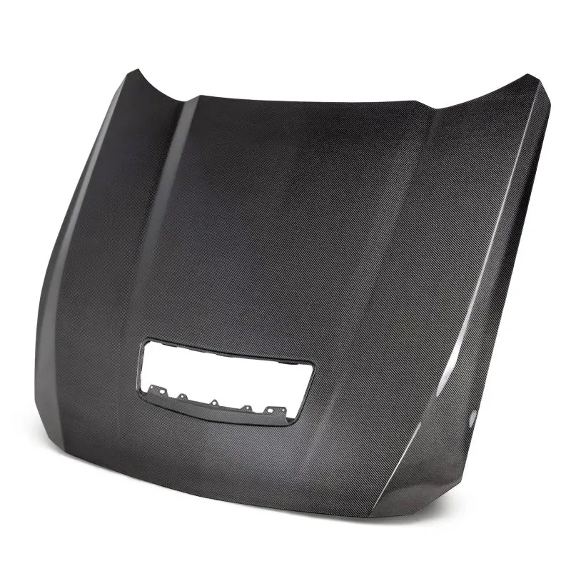 Anderson Composites Double-Sided Carbon Fiber Hood For 2024 Ford Mustang Type-Oe 1