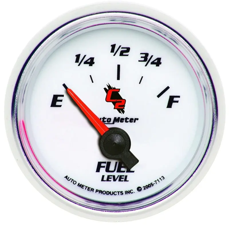 Autometer 2-1/16" Electric Fuel Level Gauge — 0–90 Ohm Range (C2 Compatible) 1