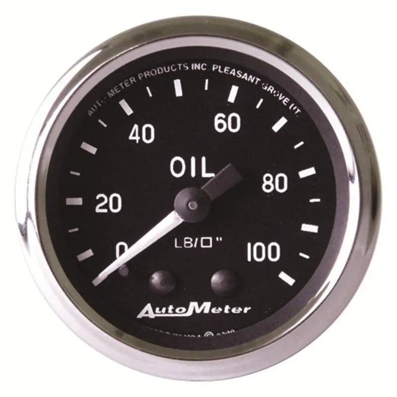 Autometer Cobra Mechanical Oil Pressure Gauge – 2-1/16" (100 Psi) 1