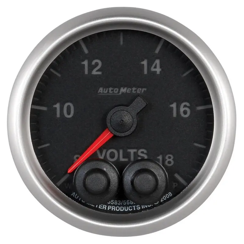 Autometer Elite 52.4Mm Voltmeter With Peak Hold & Warning Function – 8–18V Electronic Control 1