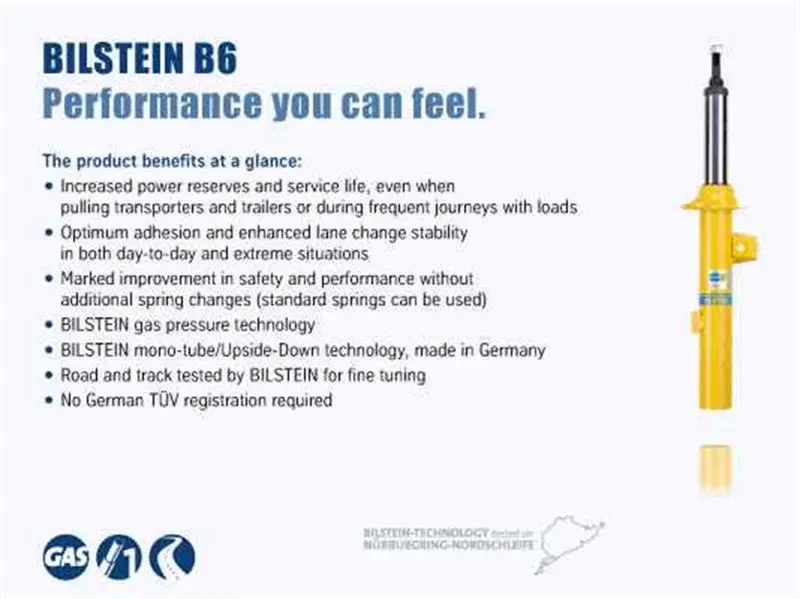 Bilstein B6 Twin-Tube Strut Assembly – Front Left, 2015–2017 Jeep Renegade 1