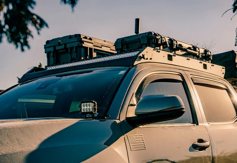 Cali Raised Premium Roof Rack For 2005–2023 Toyota Tacoma – Tall Mount, Optional Switch/Wiring, Light Kit Compatible 1