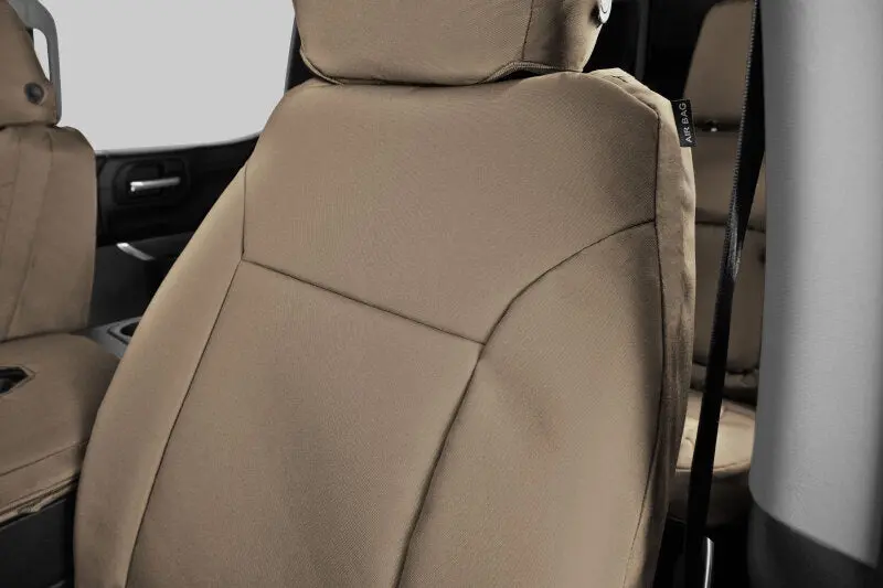 Covercraft Endura Precisionfit Seat Covers — Custom-Tailored For 2016–2024 Chevrolet Express / Gmc Savana Front Row (Tan/Tan) 1