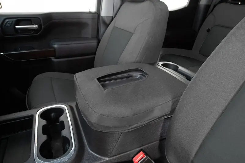Covercraft Endura Precisionfit Seat Covers For 2021–2024 Jeep Grand Cherokee – Front Row, Silver/Charcoal 1