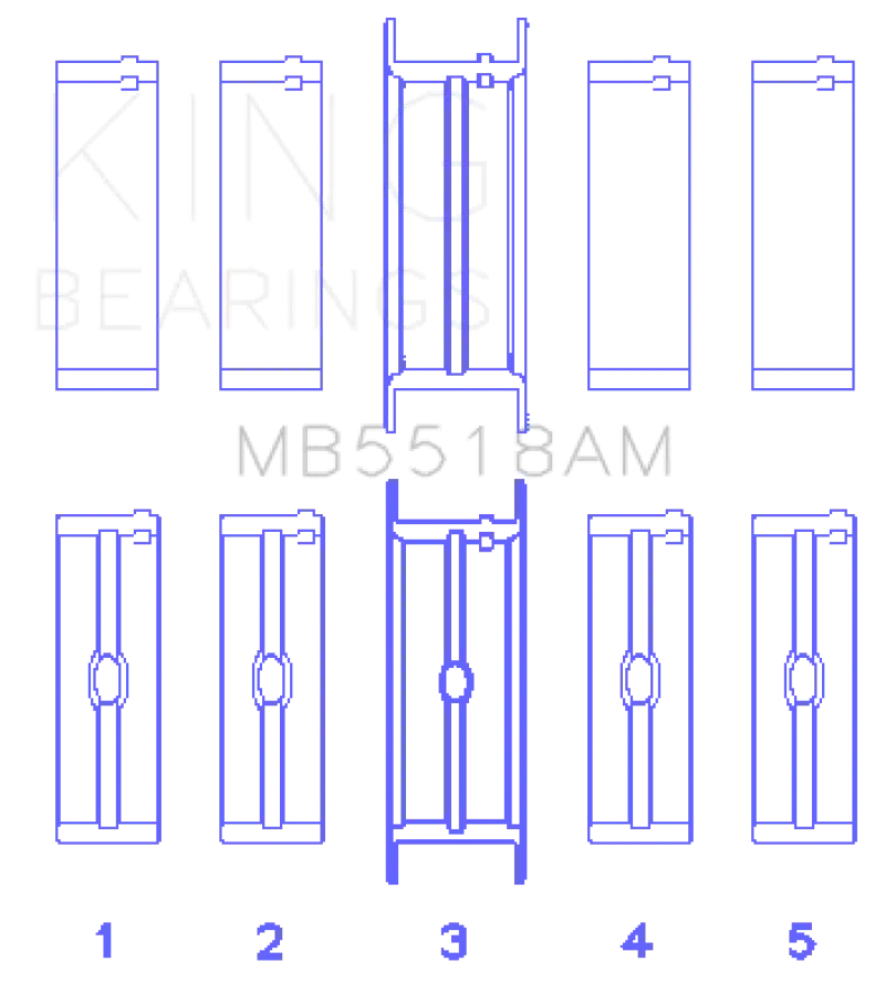 King Amc / Jeep 390, 401 Main Bearing Set 1