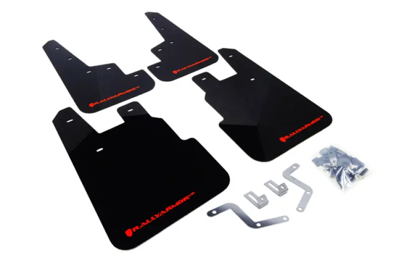 Rally Armor 14-18 Subaru Forester Black Mud Flap W/ Red Logo 1