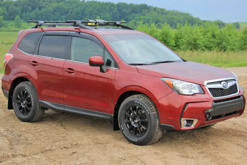 Rally Armor 14-18 Subaru Forester Black Mud Flap W/ Red Logo 2